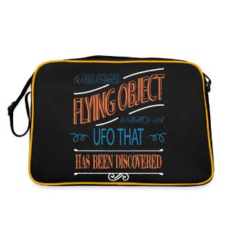 ass hoodies and sweatshirts sayings alien pun - Retro Tasche - Schwarz/Gold - Hinten