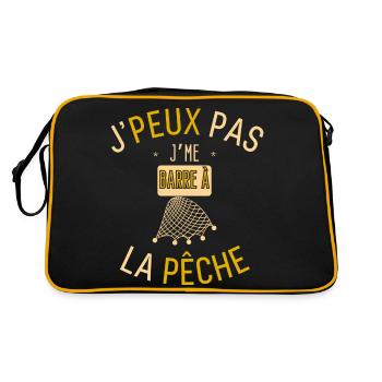 J'Peux Pas J'me Barre à La Pêche - Sac Retro - noir/or - Dos