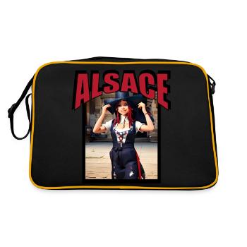 Alsacienne Manga - Sac Retro - noir/or - Dos