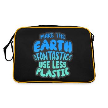 Reduce plastic - Retro Bag - black/gold - Back