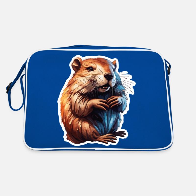 Castor / Rongeur / Animal / Constructeur / Rivière Sac Retro