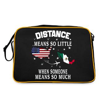 Distance Means So Little When Someone Means Much - Retro Bag - black/gold - Back