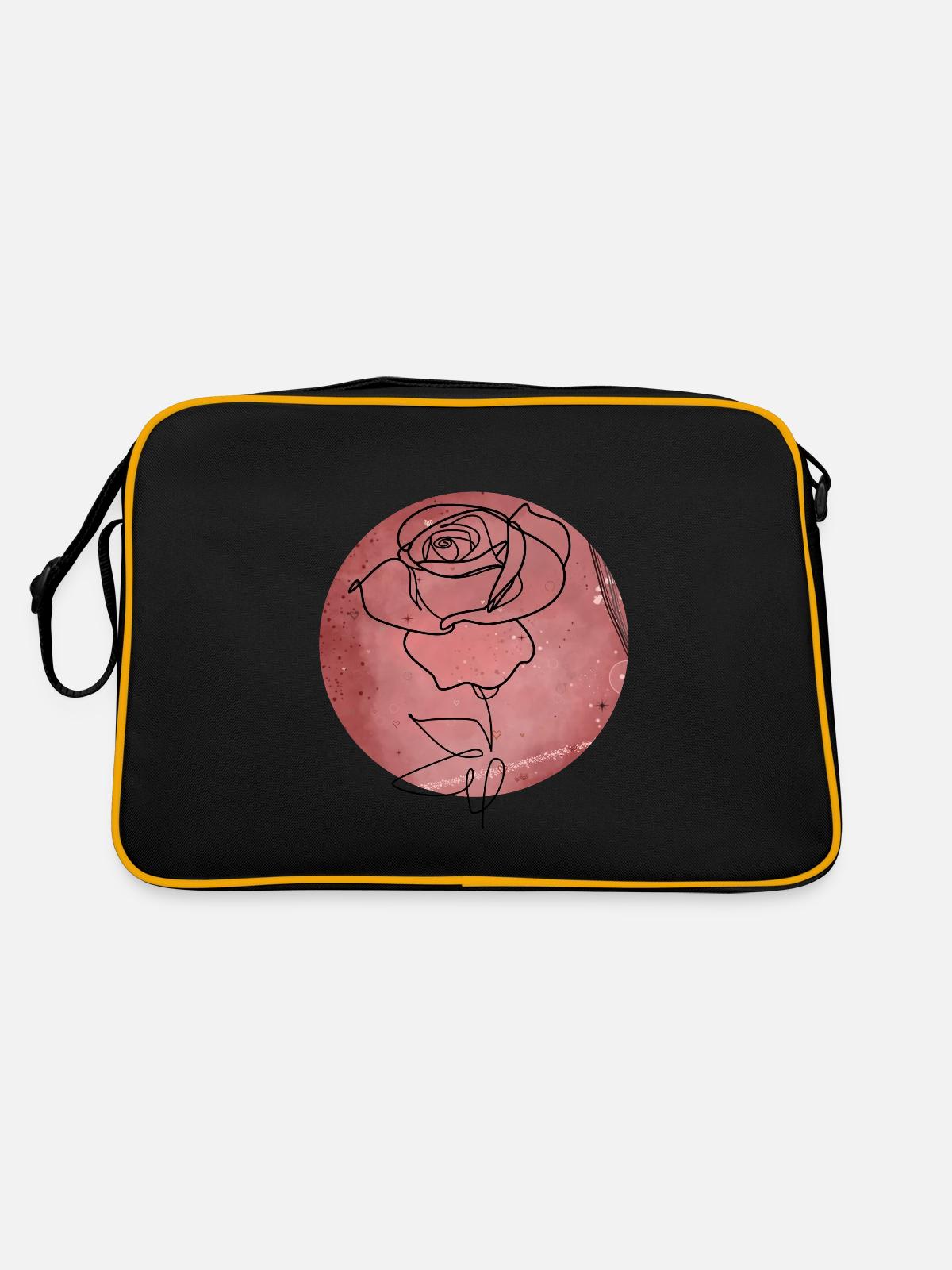 Minimalisme rose - Sac Retro - noir/or - Dos