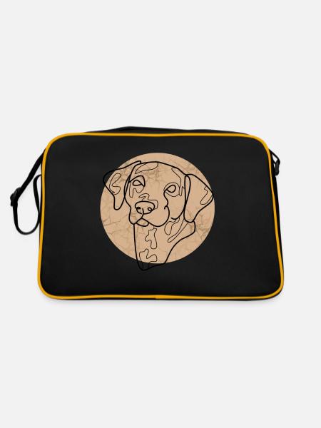 DALMATINER - Retro Tasche - Schwarz/Gold - Hinten