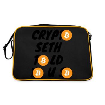 Krypto Crypto Seth told you so BTC Bitcoin - Retro Bag - black/gold - Back