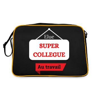 Elected super co-worker - Retro Bag - black/gold - Back