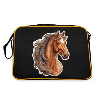 Tête de cheval - Sac Retro - noir/or - Dos