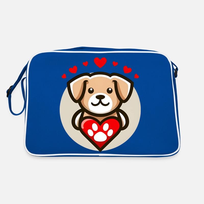 Hundeherz Retro Tasche
