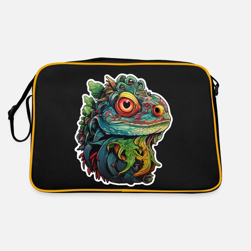 Tête de lézard dans la jungle Sac Retro