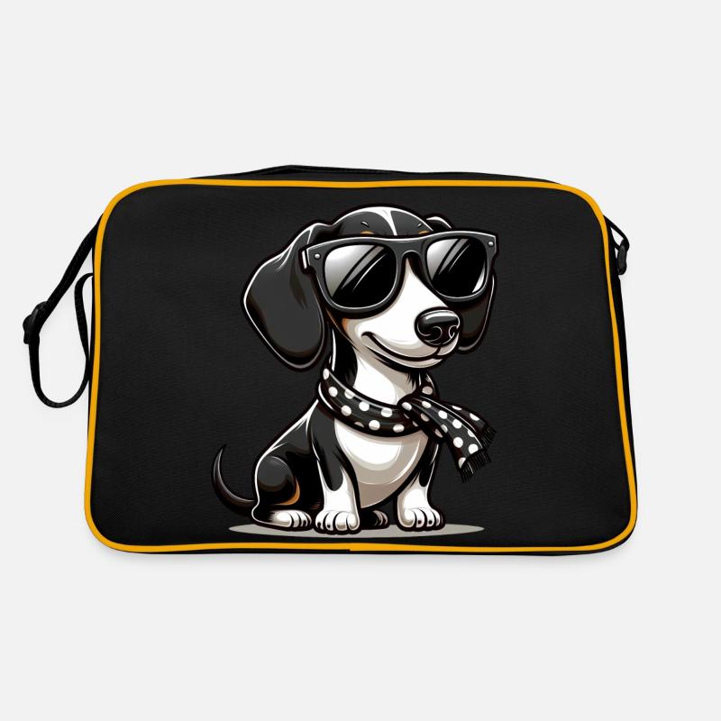 Süßer Dackel Hund Retro Tasche