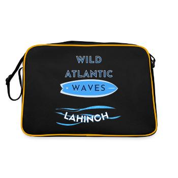 Wild Atlantic Waves Surfing Lahinch - Retro Bag - black/gold - Back