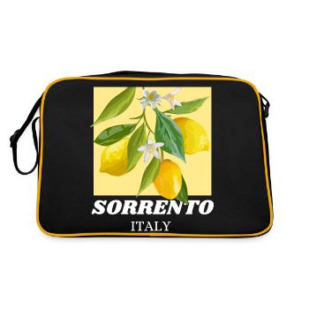 Sorrento Italy lemon - Retro Bag - black/gold - Back
