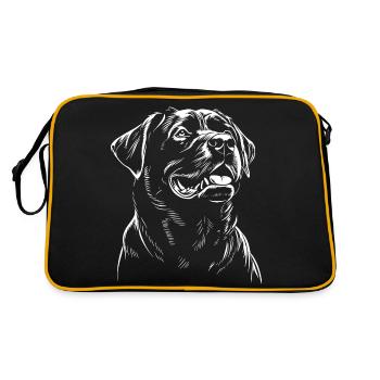 Rottweiler - Fan de chien - Sac Retro - noir/or - Dos