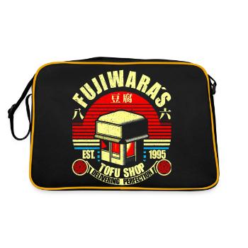 Fujiwara’s Tofu Shop Retro Vintage Anime Initial D - Sac Retro - noir/or - Dos