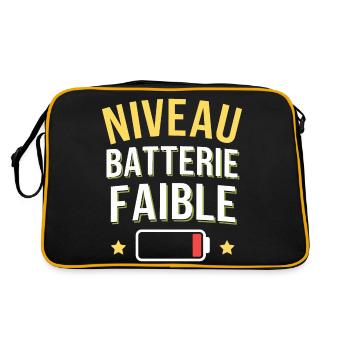Niveau batterie faible - Sac Retro - noir/or - Dos