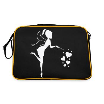 Fairy Elf Hearts - Retro Bag - black/gold - Back