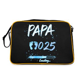 Papa 2025 Chargement pour le cadeau des futurs papas - Sac Retro - noir/or - Dos