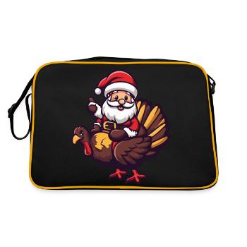Truthan Santa Claus Cartoon - Retro Bag - black/gold - Back