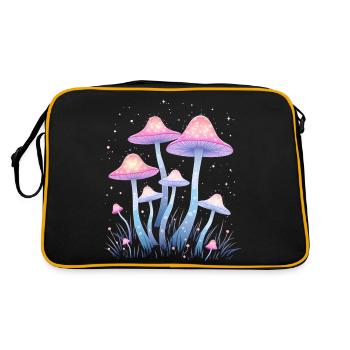 Champignons magiques dans la forêt enchantée - Sac Retro - noir/or - Dos