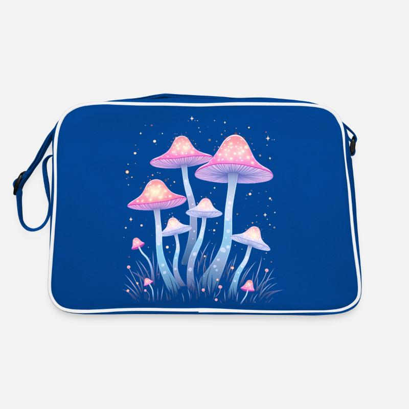 Champignons magiques dans la forêt enchantée Sac Retro