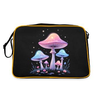 Champignons magiques - Art mystique de la forêt - Sac Retro - noir/or - Dos