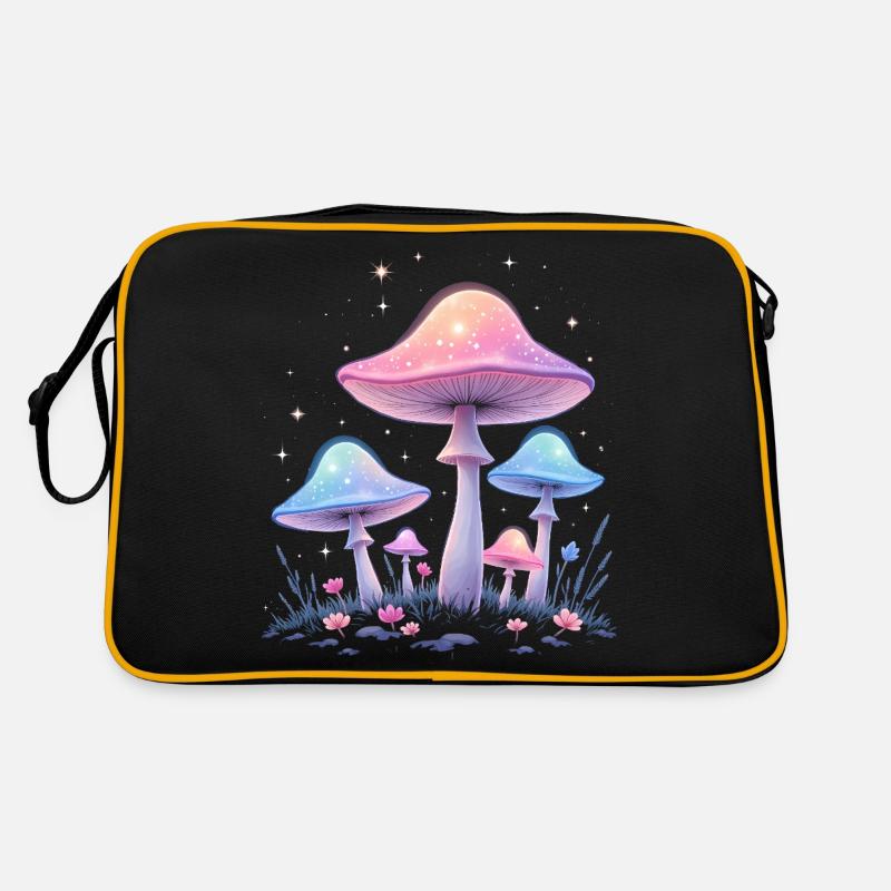 Magic Mushrooms - Mystical Forest Art Retro Bag
