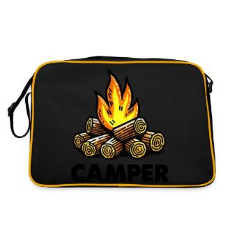 Campfire Camper - Retro Bag - black/gold - Back