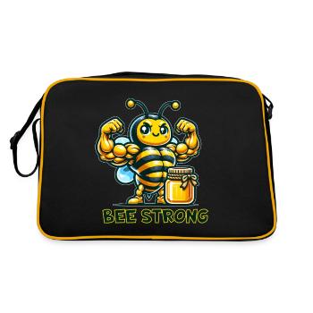 Muscular Bee - Retro Bag - black/gold - Back