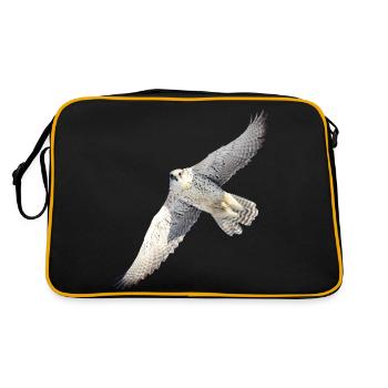 GyrFalcoin Flug - Retro Tasche - Schwarz/Gold - Hinten