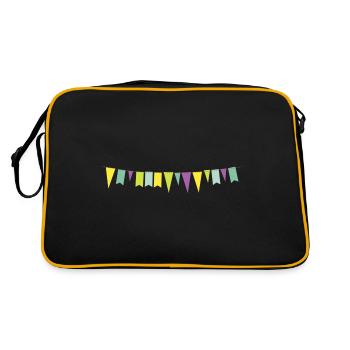 Geburtstag - Retro Tasche - Schwarz/Gold - Hinten