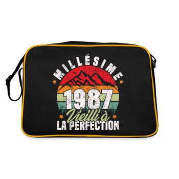 Millésime 1987, Cadeau D'anniversaire Vintage 1987 - Sac Retro - noir/or - Dos