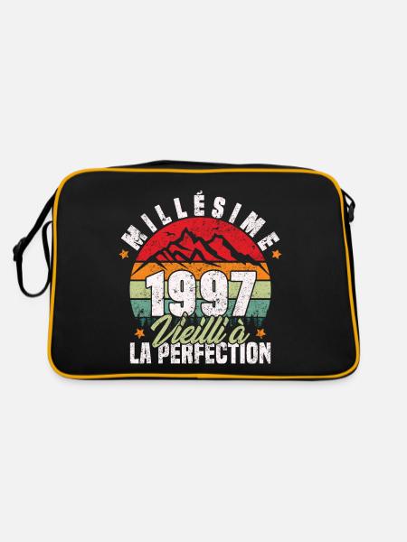 Millésime 1997, Cadeau D'anniversaire Vintage 1997 - Sac Retro - noir/or - Dos