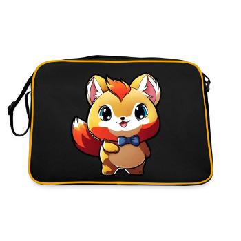 Mignon petit quokka - Sac Retro - noir/or - Dos