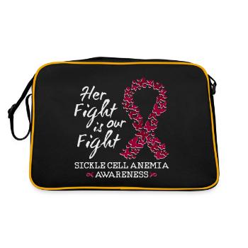 Conscience de l’anémie falciforme d’elle et de lui - Sac Retro - noir/or - Dos
