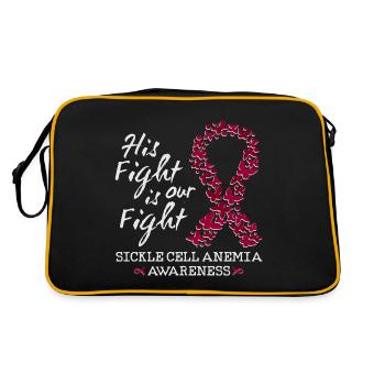 Conscience de l’anémie falciforme de lui et d’elle - Sac Retro - noir/or - Dos