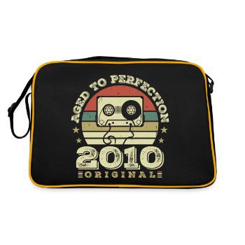 Idée Cadeau Anniversaire Vintage Original 2010 - Sac Retro - noir/or - Dos
