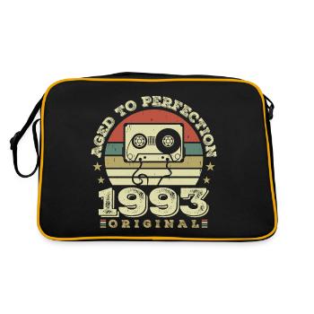 Original Vintage Jubiläums-Geschenkidee 1993 - Retro Tasche - Schwarz/Gold - Hinten