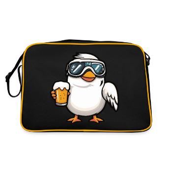 Taube Vogel Bière d’après-ski - Sac Retro - noir/or - Dos