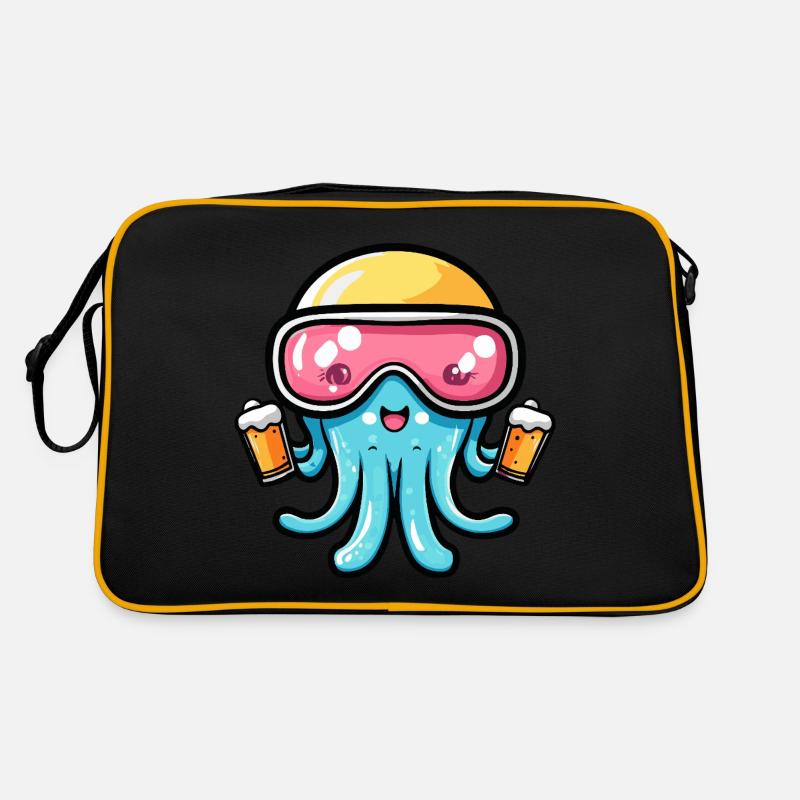 Qualle Apres Ski Bier Comic Retro Tasche