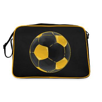 Football Black Gold Ball Sticker Footballer - Retro Bag - black/gold - Back
