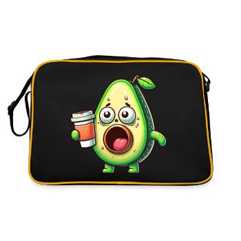 Avocado with Coffee Caffeine Shock - Retro Bag - black/gold - Back