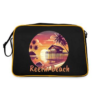 Reethi Beach Maldives Sunset Paradise - Retro Bag - black/gold - Back