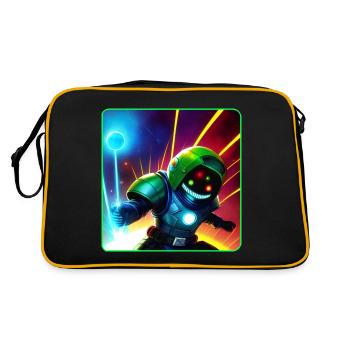 Astronaute de l’espace cool - Sac Retro - noir/or - Dos
