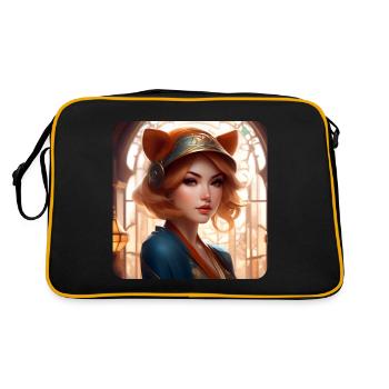 Cool Cosplay Girl Fox - Retro Bag - black/gold - Back