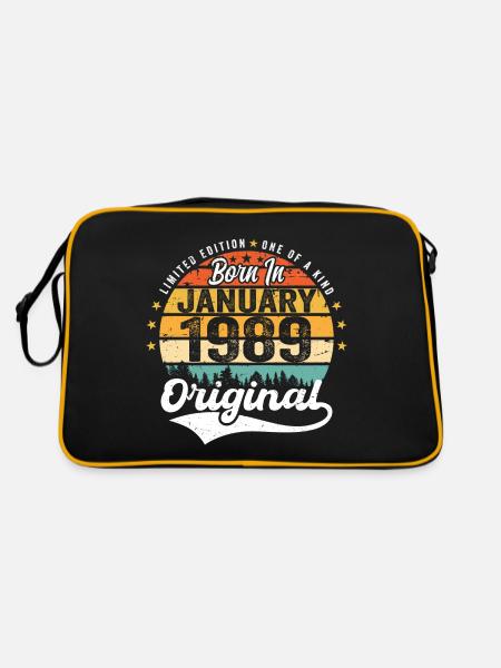 Les Legends sont nés en janvier 1989 - Sac Retro - noir/or - Dos