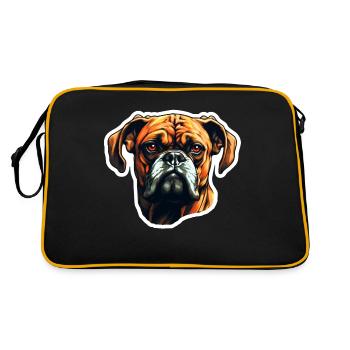 Tête de boxer - Sac Retro - noir/or - Dos