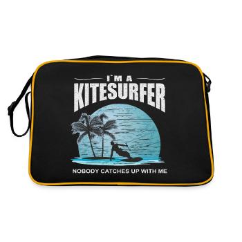 Planche à voile Kitesurf Je suis kitesurfeur - Sac Retro - noir/or - Dos