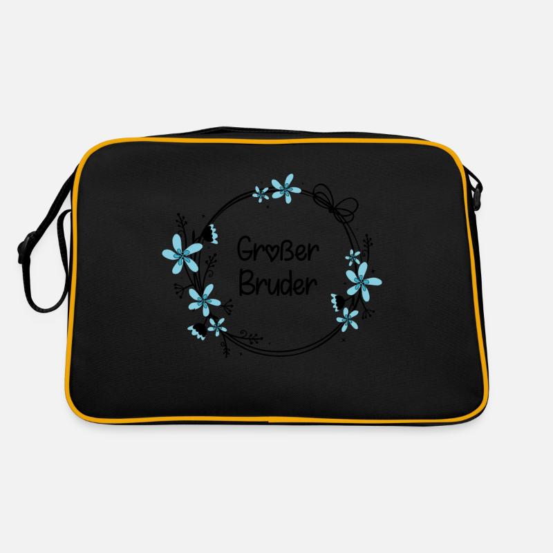 Großer Bruder - Retro Tasche - Schwarz/Gold
