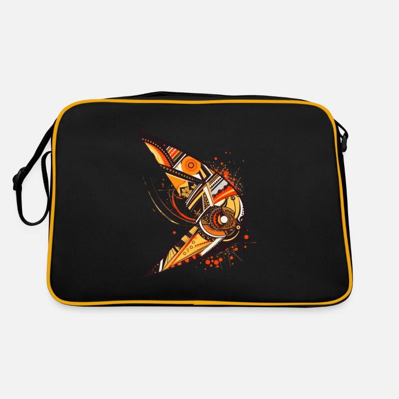 Australischer Bumerang mit Ethno Muster Retro Tasche
