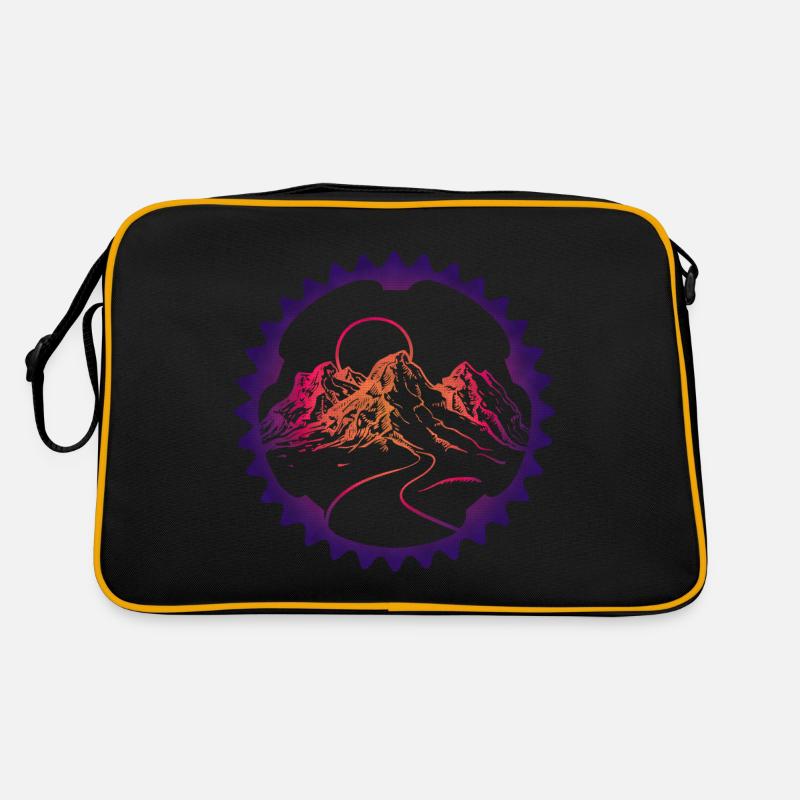 Fahrrad - Retro Tasche - Schwarz/Gold